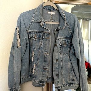 Veveret rhinestone Jean jacket